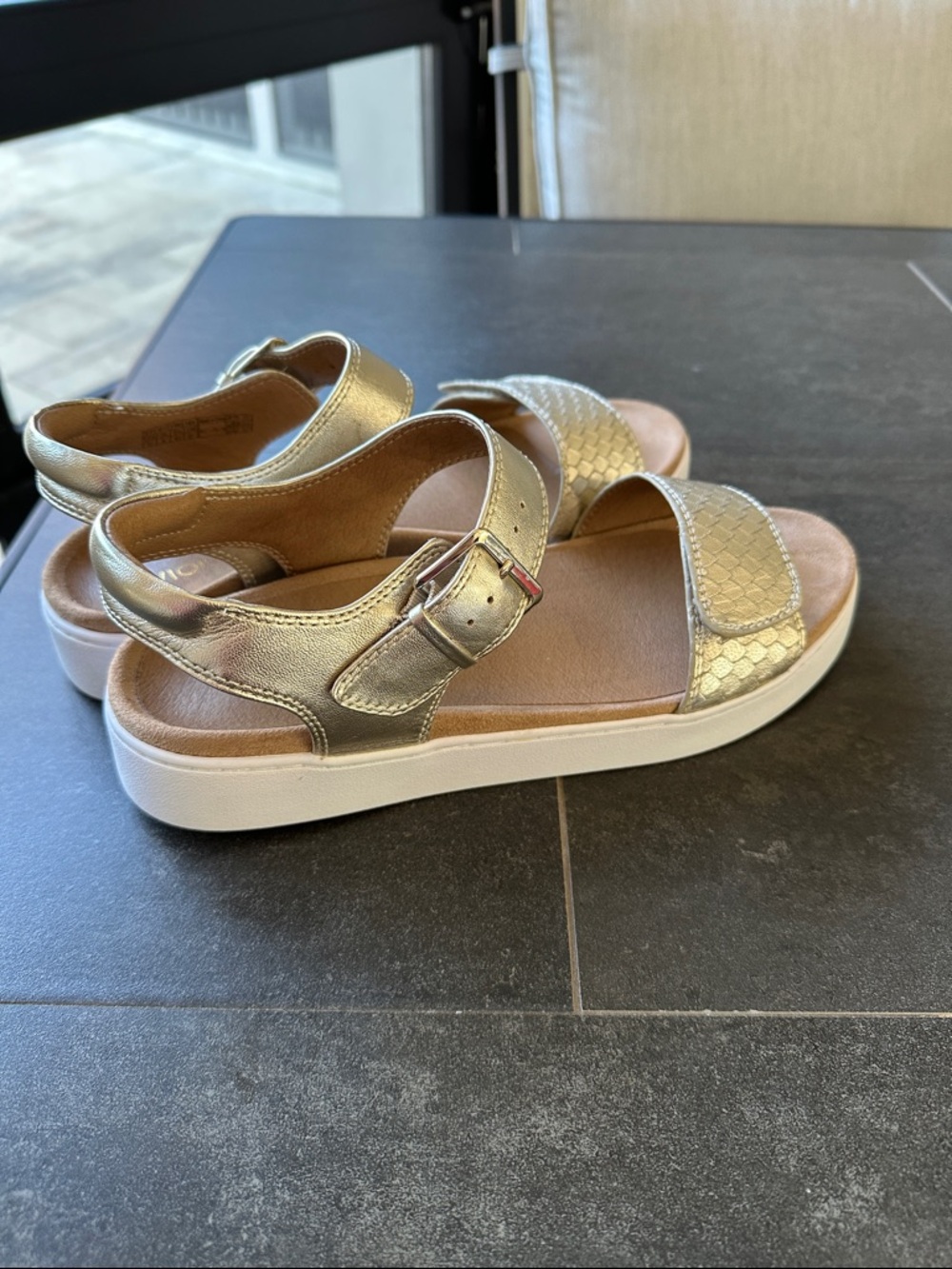Metallic Gold Platform Sandals